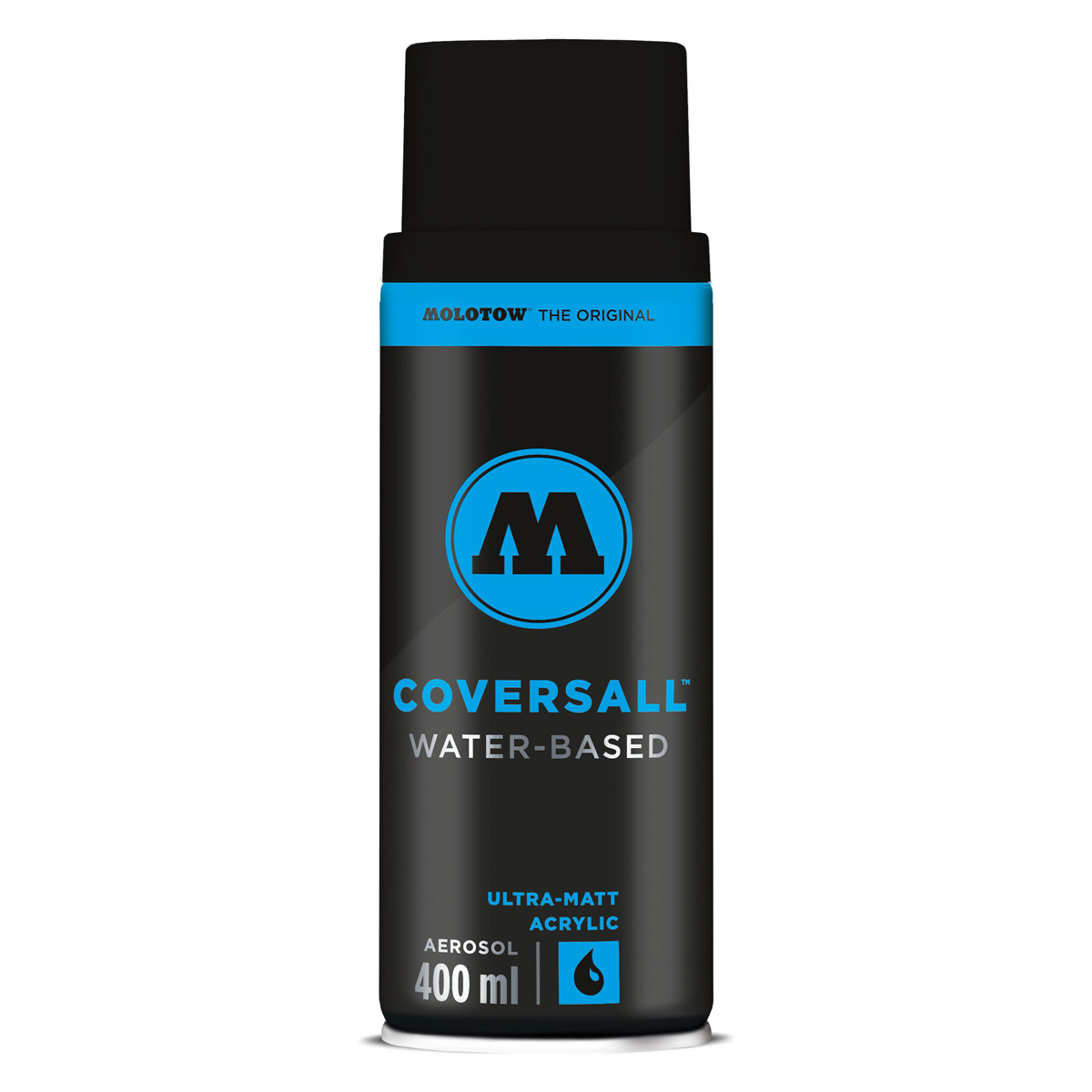 Molotow Sprühdose COVERSALL WATER-BASED 400 ml, pure black 