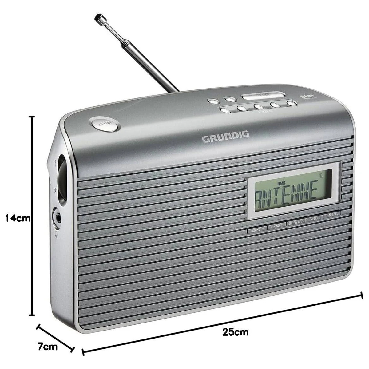 Grundig Music 7000X DAB+ BP tragbares Radio, 1 Watt, black/pearl