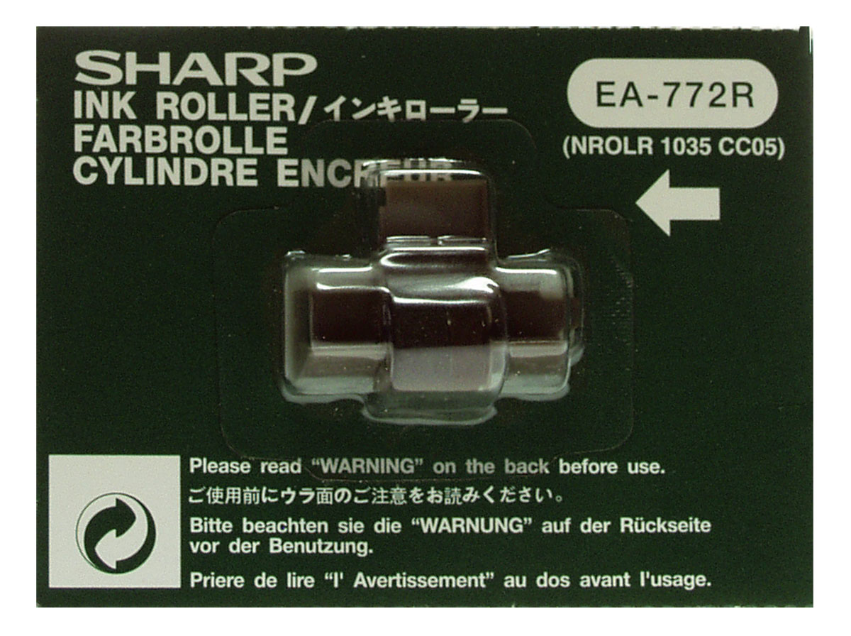 Sharp EA-772 R Inkroller IR40T schwarz/rot für Tischrechner mit Rollendruckwerk, Gruppe 745, 1 Farbrolle