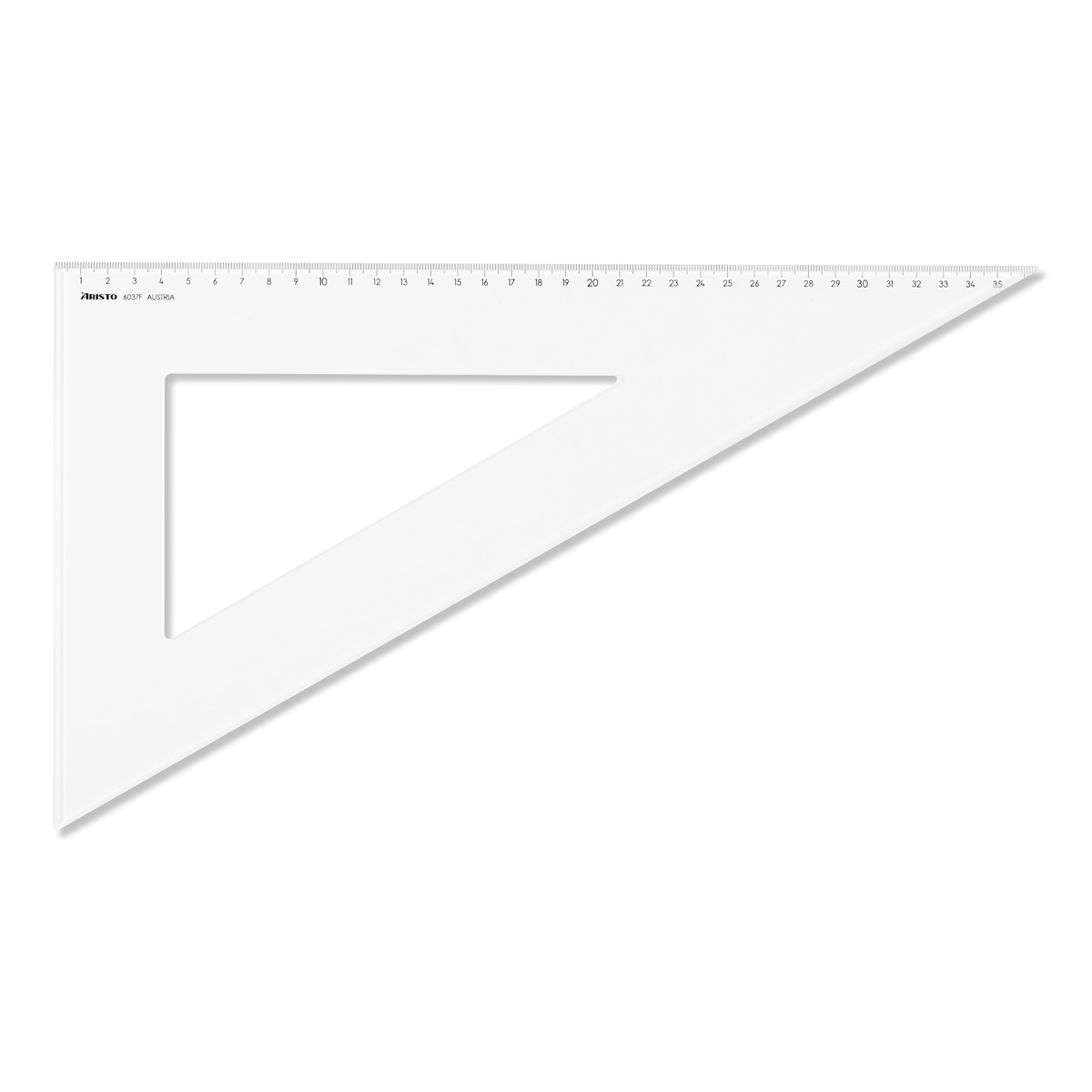 Aristo Dreieck 60 Grad mit Facette Hypotenuse 42,5 cm, Teilung 38,6 cm 