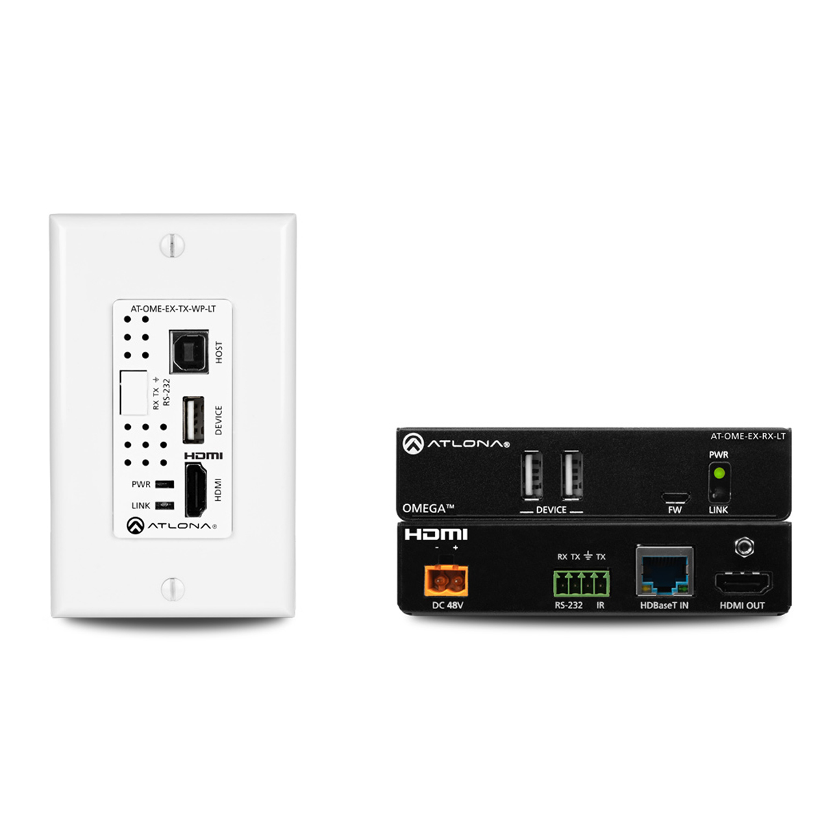 Atlona AT-OME-EX-WP-KIT-LT HDBaseT Transmitter, Switcher, Wallplate