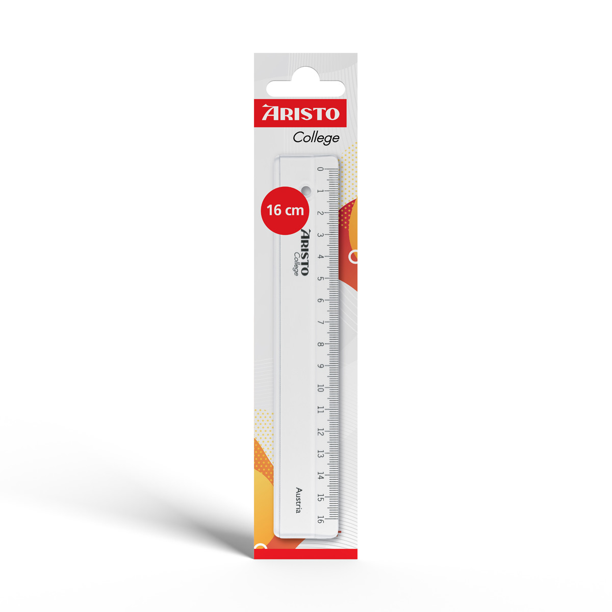 Aristo College Lineal 16 cm transparent, Facette, Tuschekante 