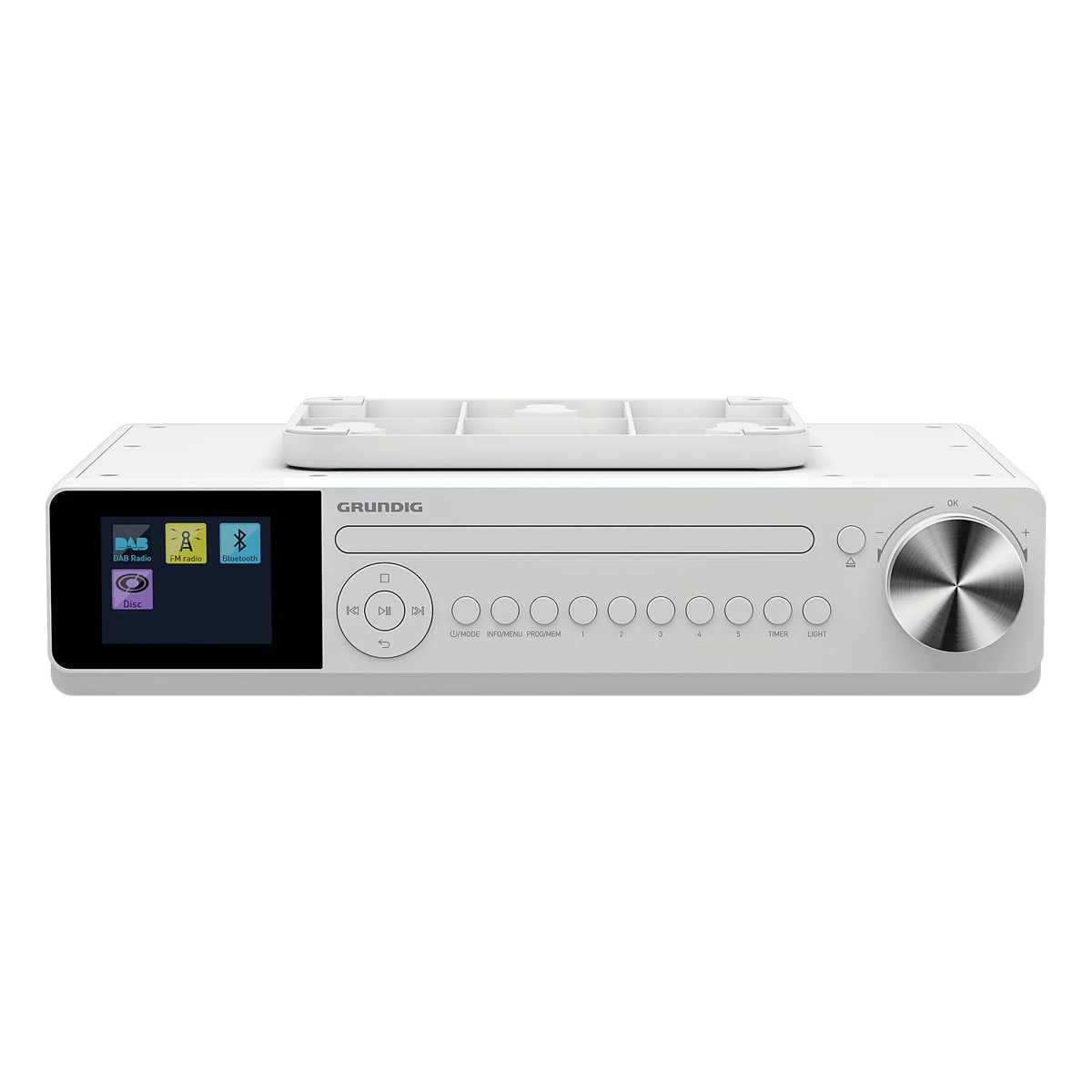 Grundig DKR 2000 BT DAB+CD Audiosystem weiß, 2 x 3 Watt, unterbaufähig