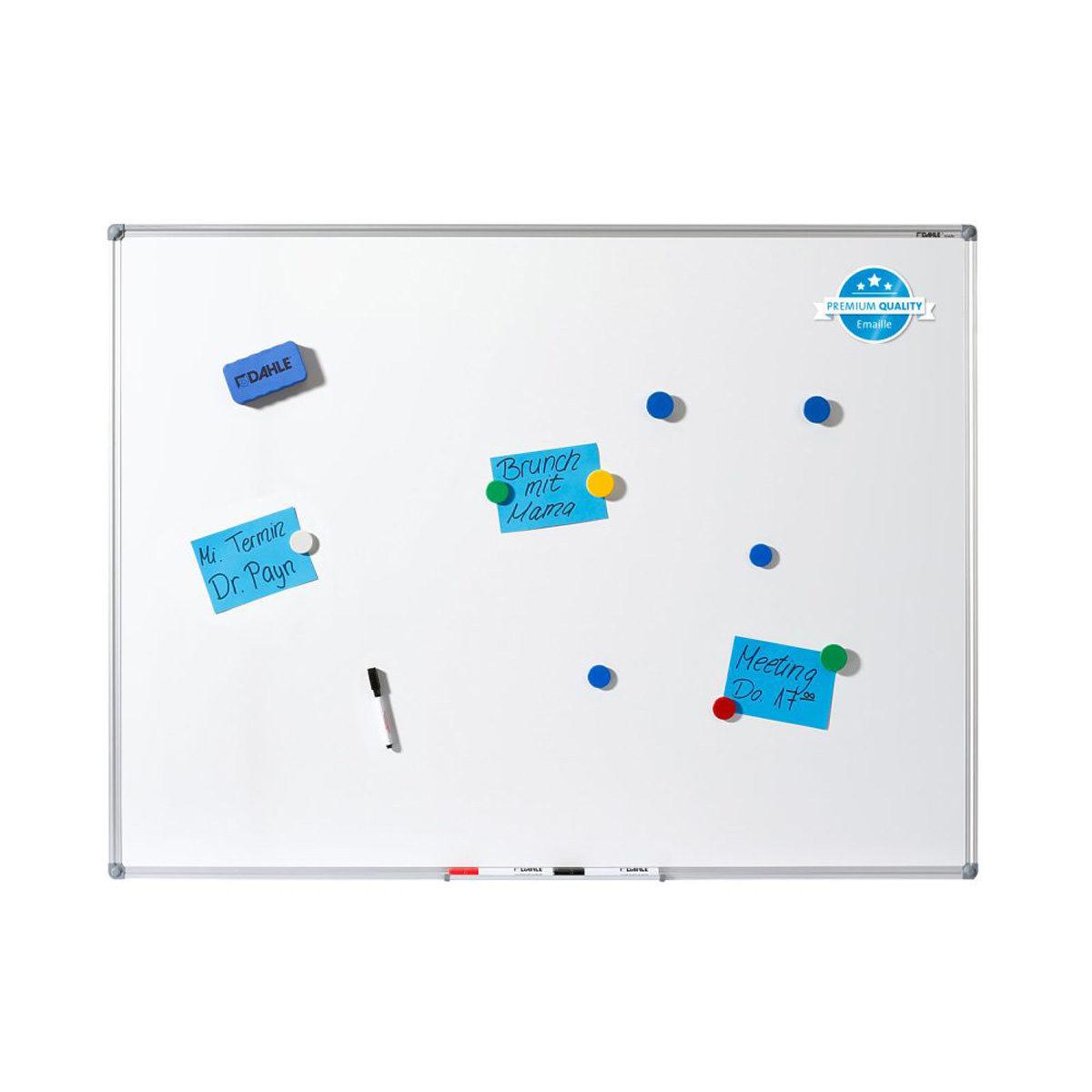 Dahle Professional Board 100 x 200 cm weiß emailiert, im Alu-Rahmen 