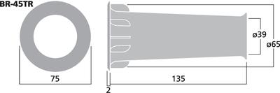 MONACOR BR-45TR Bassreflexrohr SV=13,8 cm2