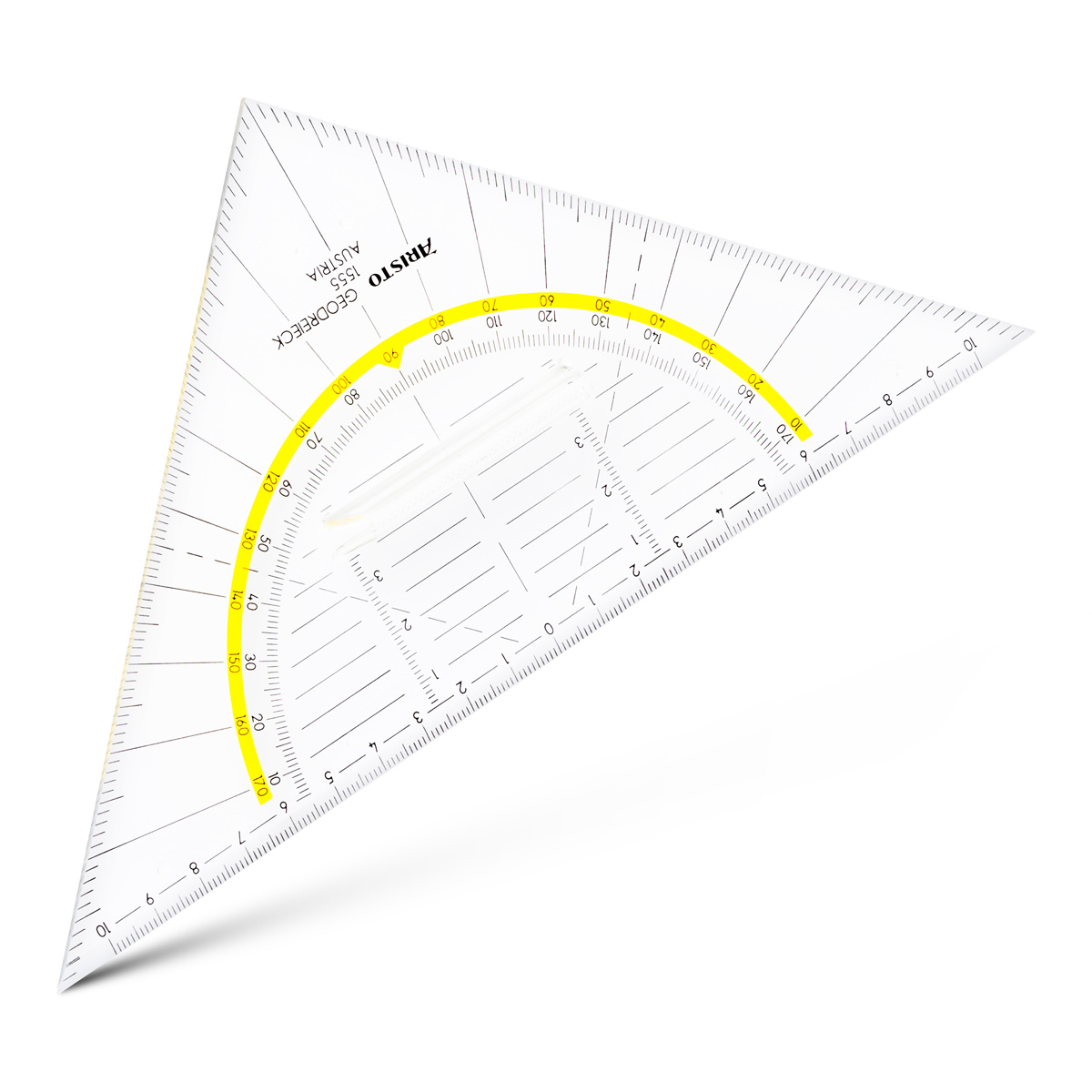 Aristo Geodreieck 22,5 cm mit Griff, Facette und Tuschenoppen 