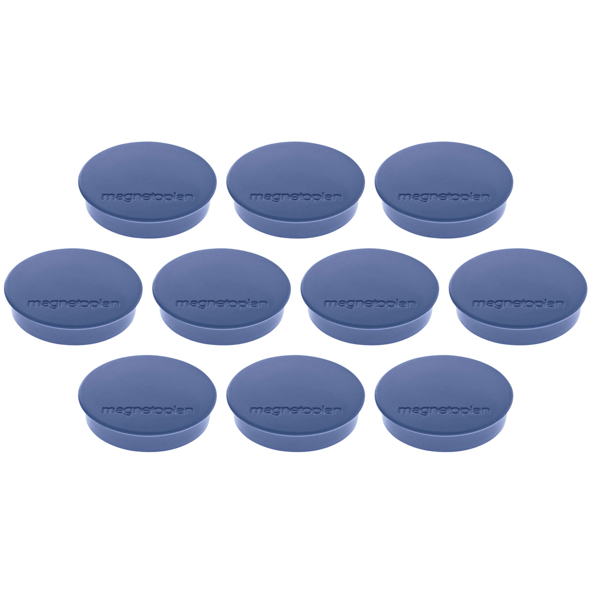 Magnetoplan 1664214 Magnet Discofix, Standard, 30 mm, 10 Stück, hellblau