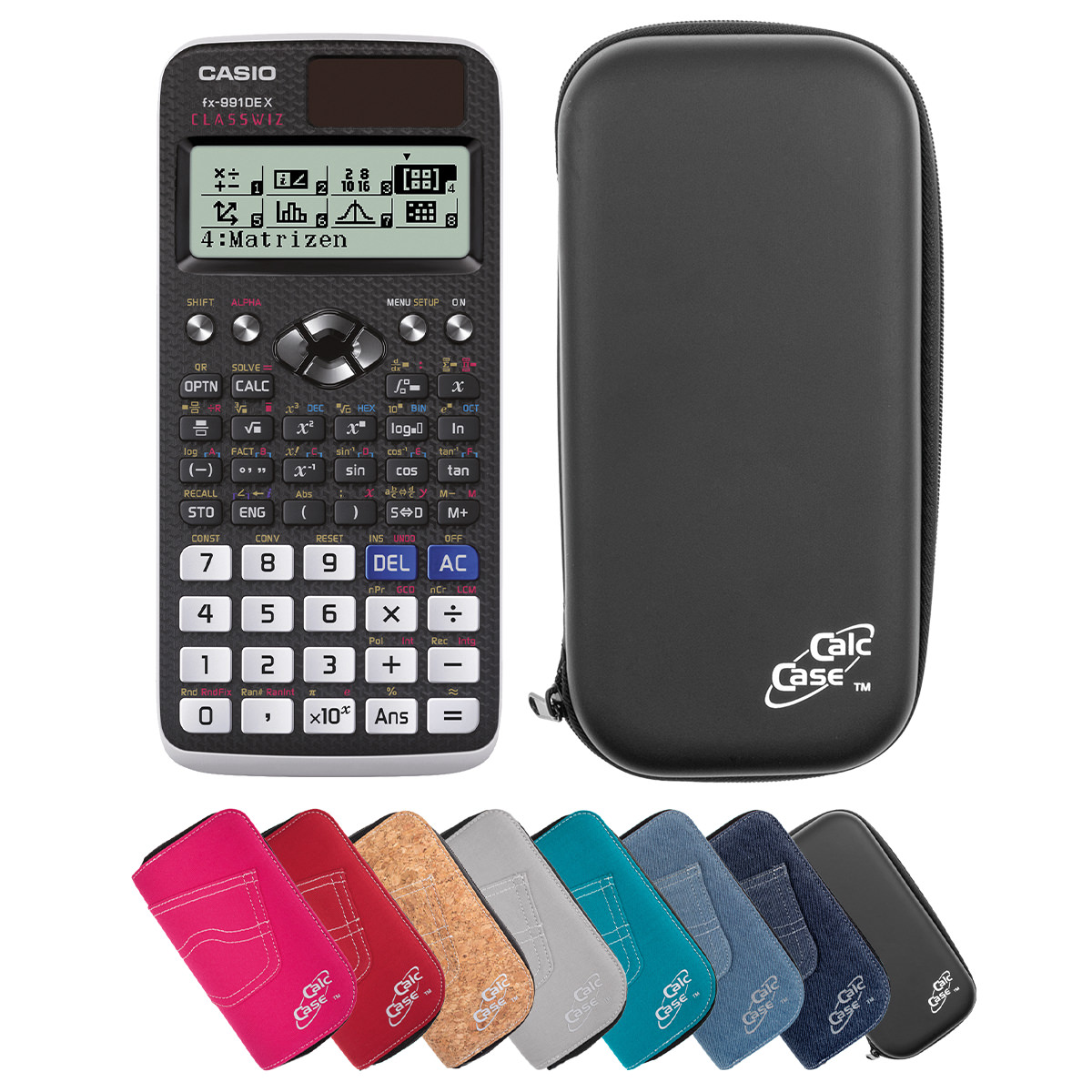 Casio FX-991 DE X Schulrechner mit Schutztasche schwarz 