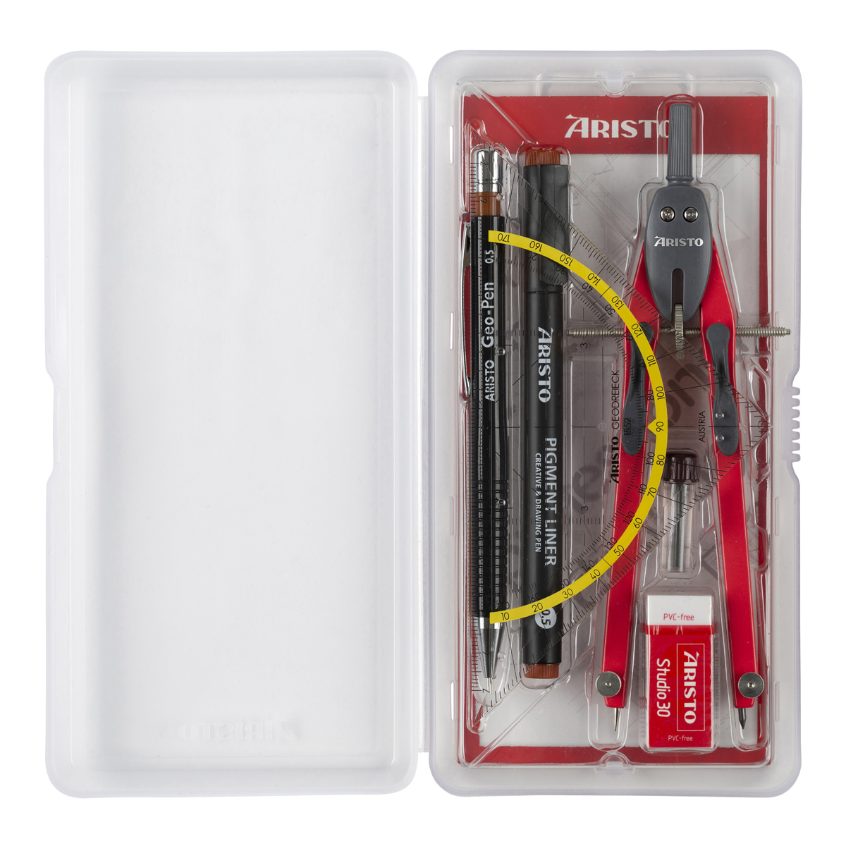 Aristo Geo Drawing Set 6-teiliges Premium Schulset 