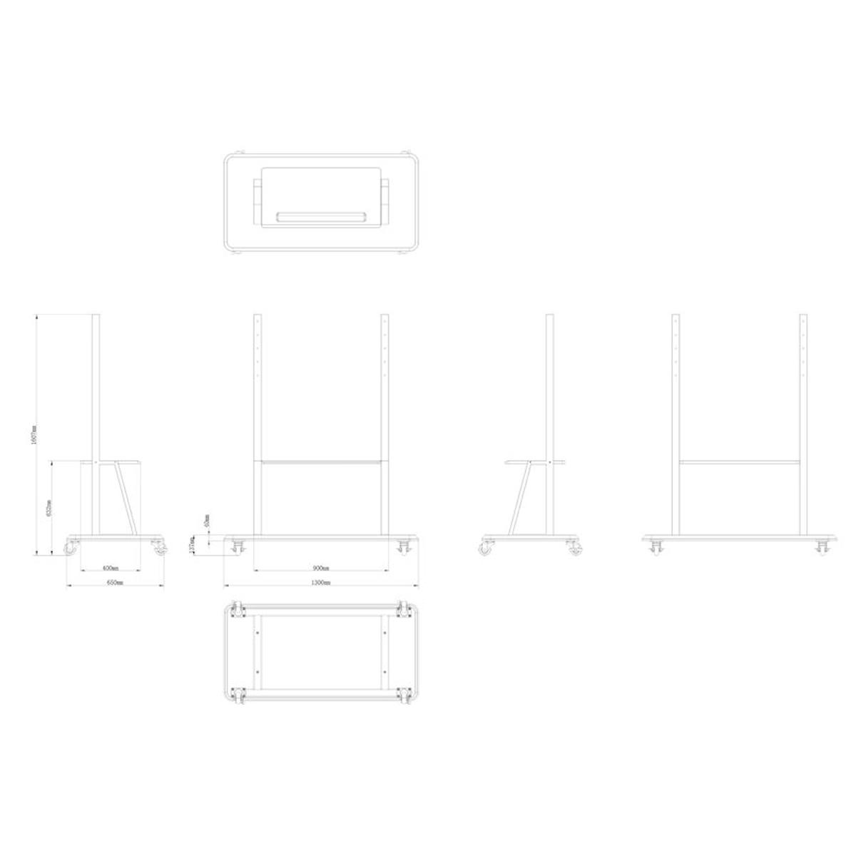 Optoma Trolley ST05 für 65'', 75'', 86'' Displays 