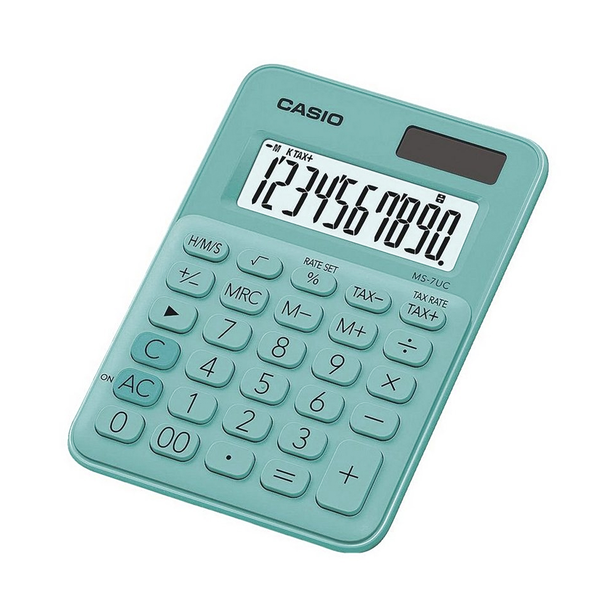 Casio MS-7 UC GN anzeigender Tischrechner grün 