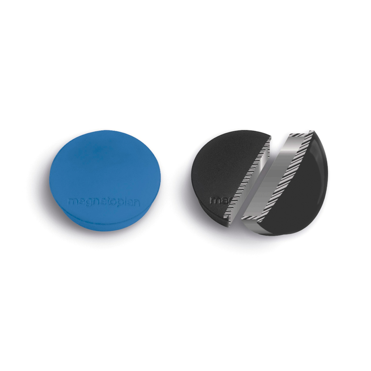 Magnetoplan 1664212 Magnete Discofix Standard 30 mm, 10 Stück, schwarz