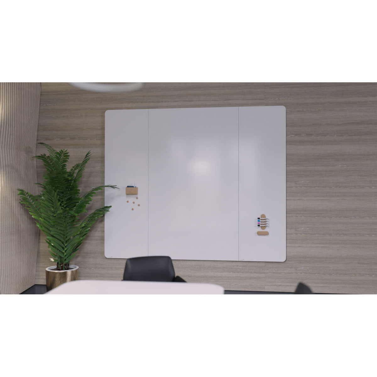 Legamaster 7-106127 Whiteboard RRC WALL-UP 200 x 59,5 cm, rechte Ecken abgerundet