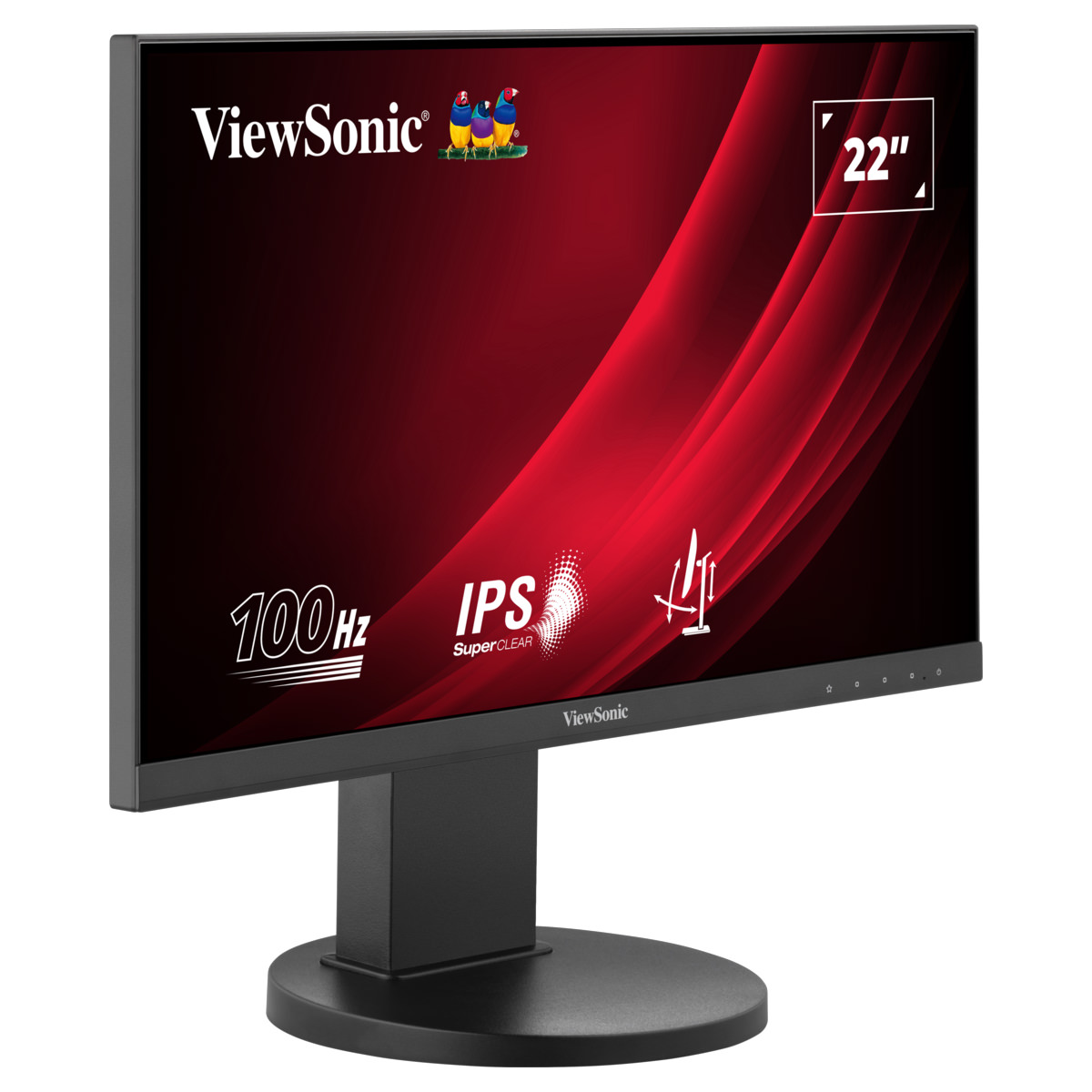 ViewSonic VG2208A  22'' (56cm) Full HD 100Hz Ergonomischer Monitor mit USB-Hub