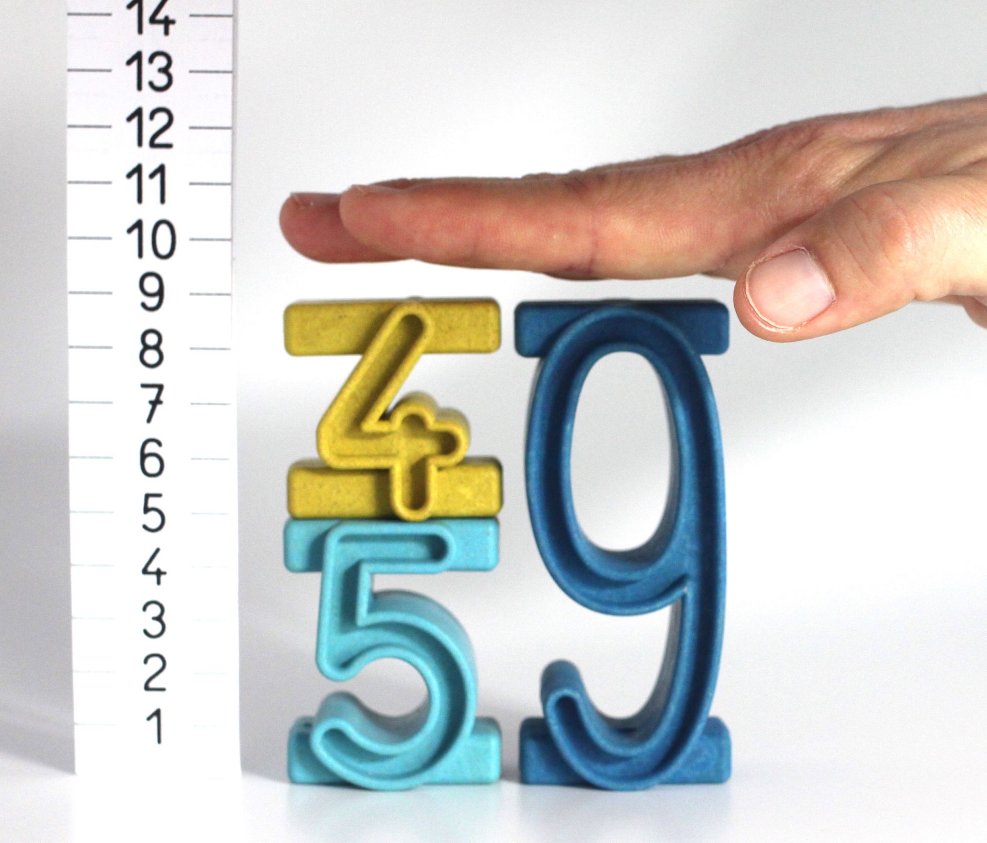 Wissner Stapelzahlen Starter Set aus 11 Stapelzahlen Montessori Farben 