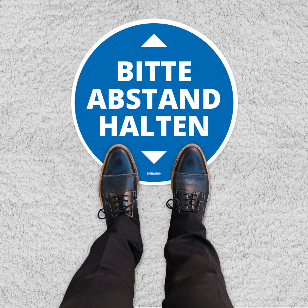 Abstandsaufkleber rund für Teppiche Markierung von Warteschlangen/Sicherheitsabständen Abstandsaufkleber rund für Teppiche Markierung von Warteschlangen/Sicherheitsabständen