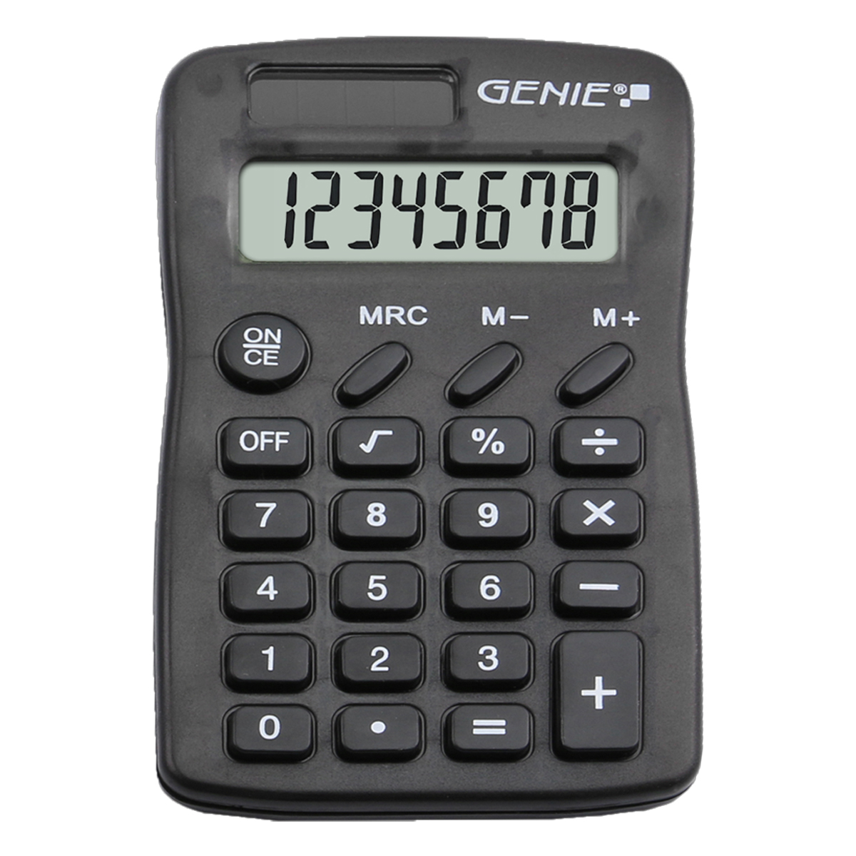 Genie 825 Taschenrechner in schwarz, Dual-Power 