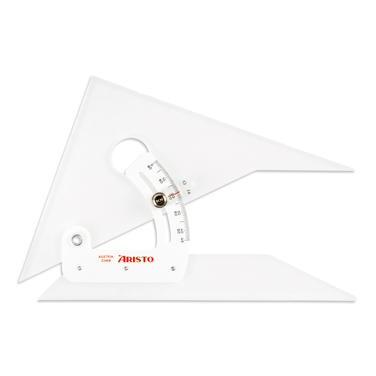 Aristo Stellwinkel Kathete 8'' (20cm) Facette durchgehend, glasklar 