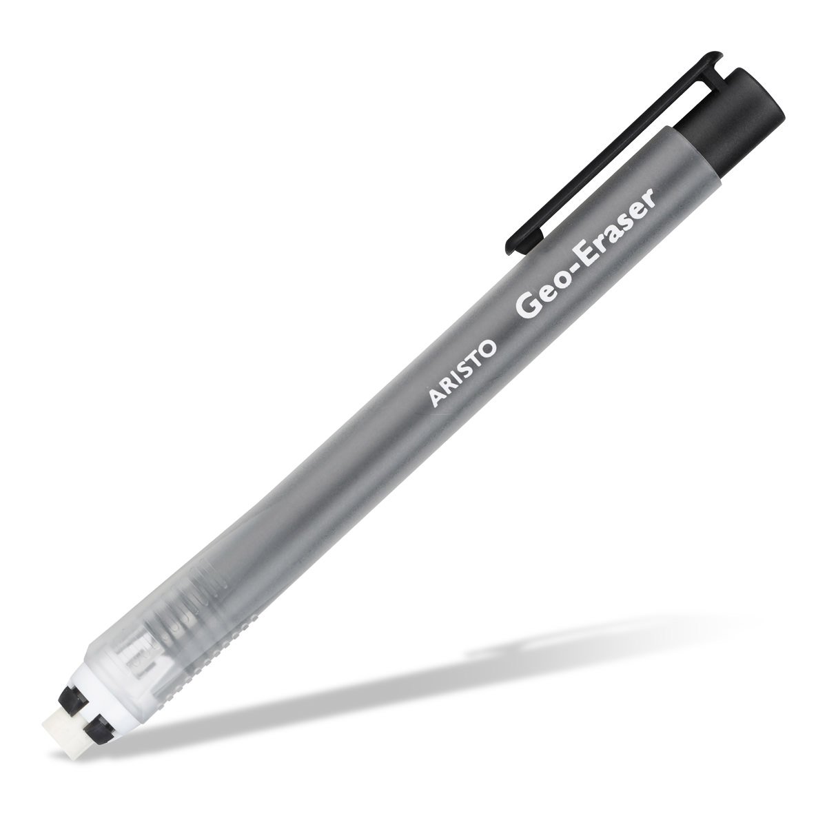 Aristo Radierstift Geo-Eraser transparent-schwarz, 12 cm PVC-frei 