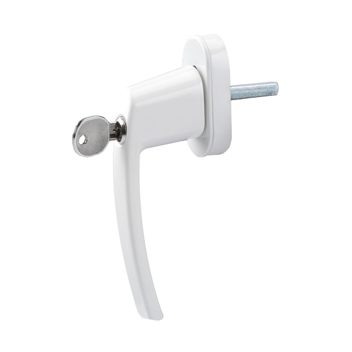 Olympia Fenstergriff mit Schloss FGS 100 weiss 