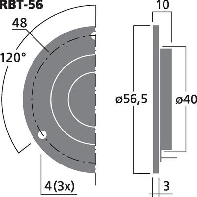 MONACOR RBT-56 Hi-Fi-Bändchen-Hochtöner, 10 W, 4 O