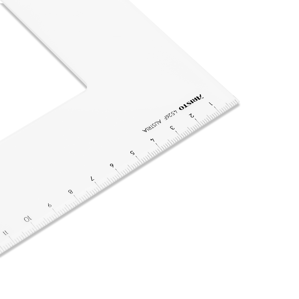 Aristo Dreieck 45 Grad mit Facette Hypotenuse 36,8 cm, Teilung 26 cm 