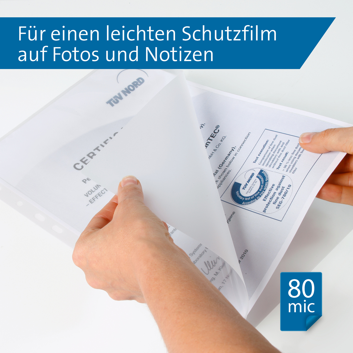Dahle Laminiertaschen DIN A4 216x303 mm, 2x80 micron, 100 Stück 