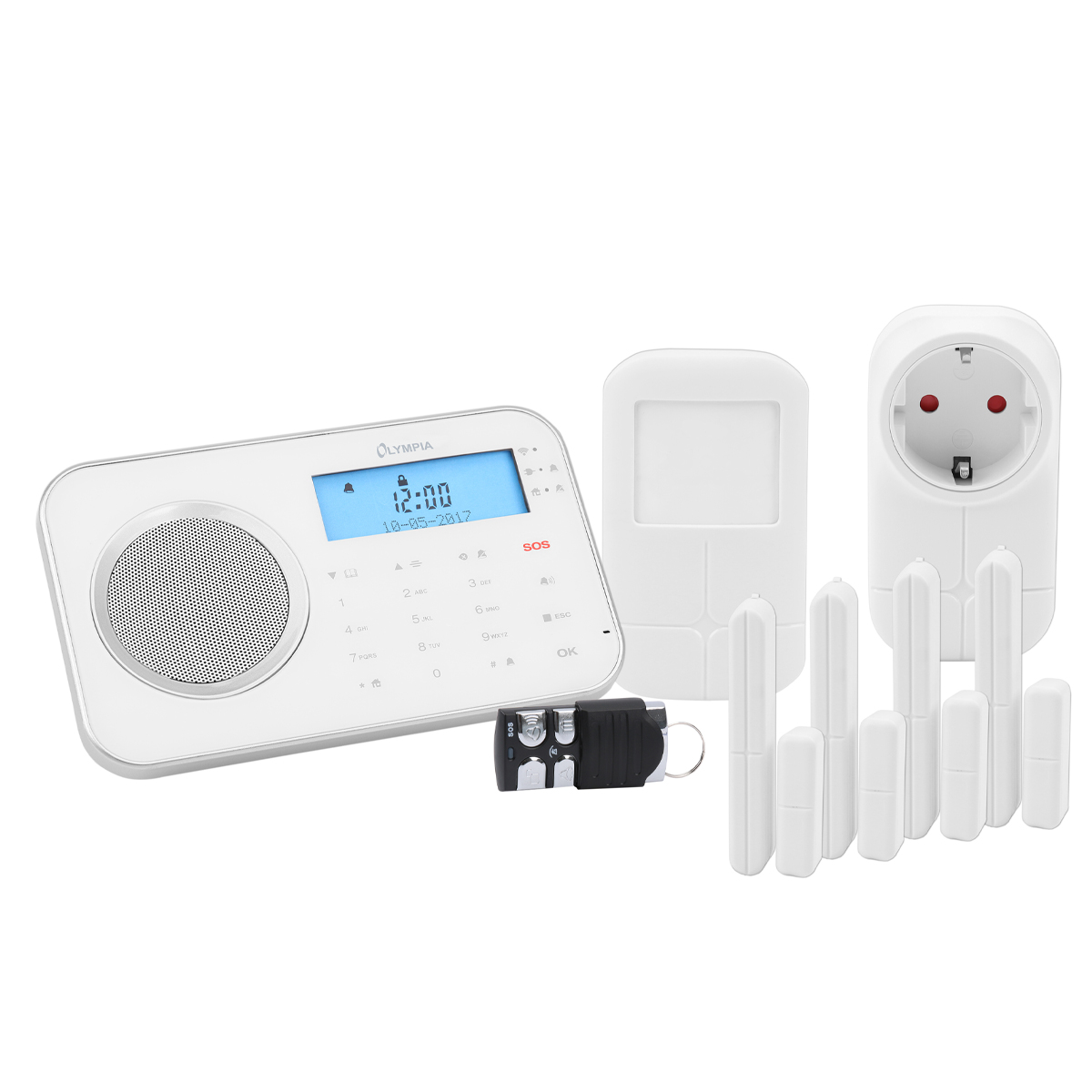 Olympia Prohome 8762 weiß, Funk-Alarmsystem mit WLAN/GSM + Smart Home Funktionen 