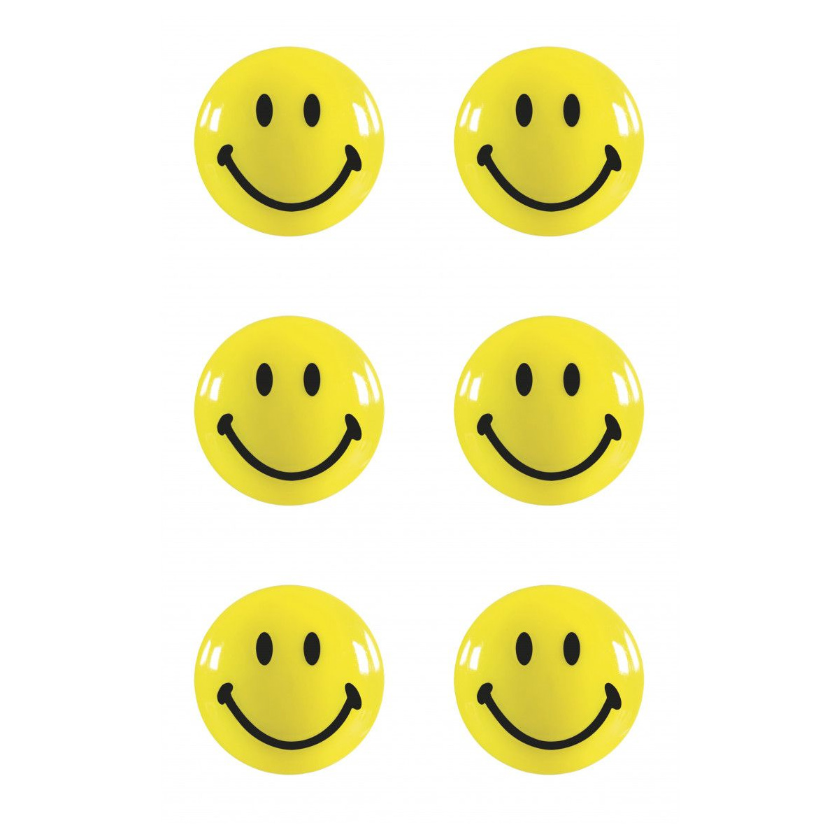 Magnetoplan 16672 Magnete Smileys Ø 3 cm, 6 Stück