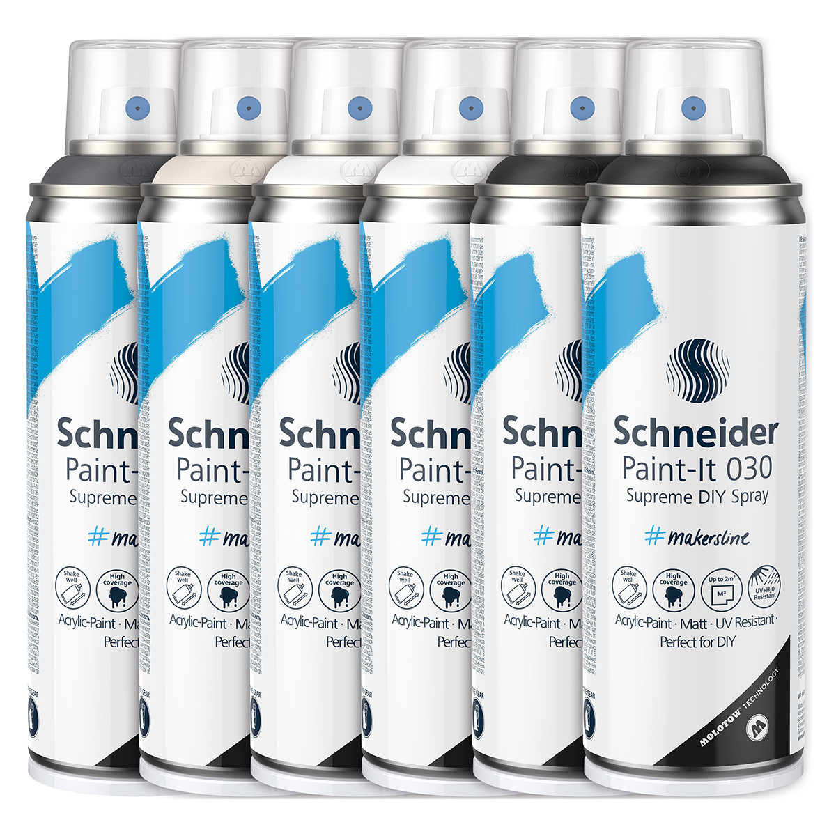 Schneider Supreme DIY Spray Paint-It 030 6 Stück Basic Set 1 