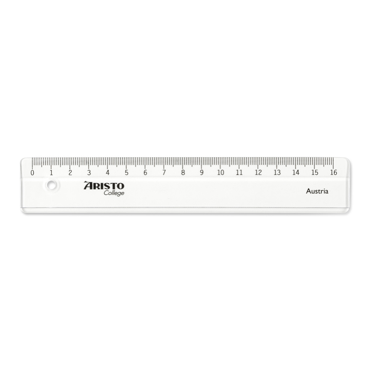 Aristo College Lineal 16 cm transparent, Facette, Tuschekante 