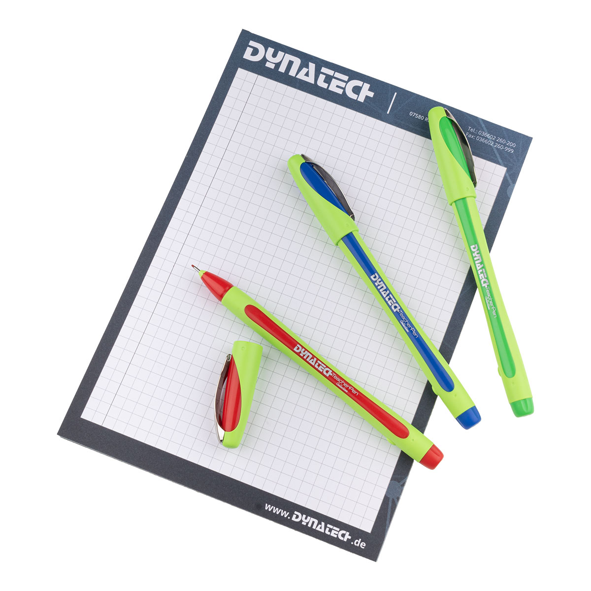 DynaTech TeacherPen Collection 3 dokumentenechte Fineliner 0,8mm Farben: rot, grün, blau