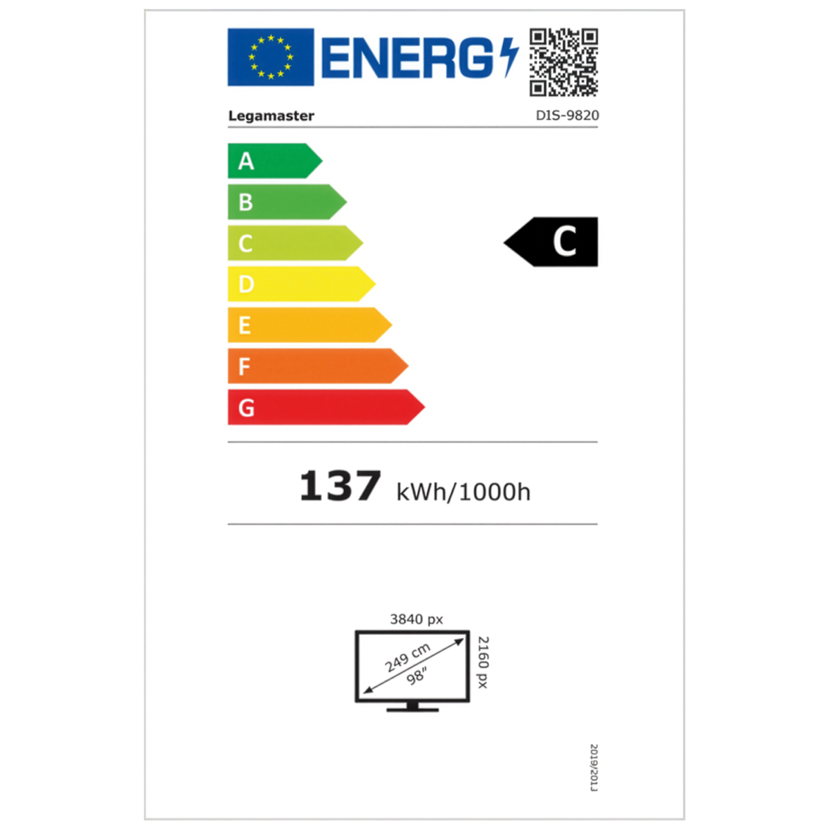 Legamaster DISCOVER 3 professional Display DIS-9820, 98"LED 4K Ultra HD Bildschirm 