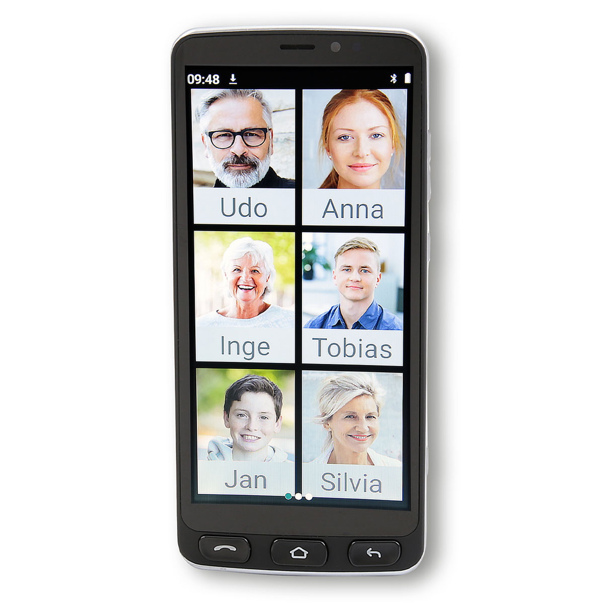 Olympia NEO Smartphone 4G rot - extragroße visuelle Darstellung der Bedieneroberfläche, HAC, 8 MP Kamera, Android 10, Dual SIM