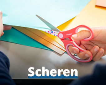 Kindgerechte Schulscheren mit ergonomischem Griff in verschiedenen Farben