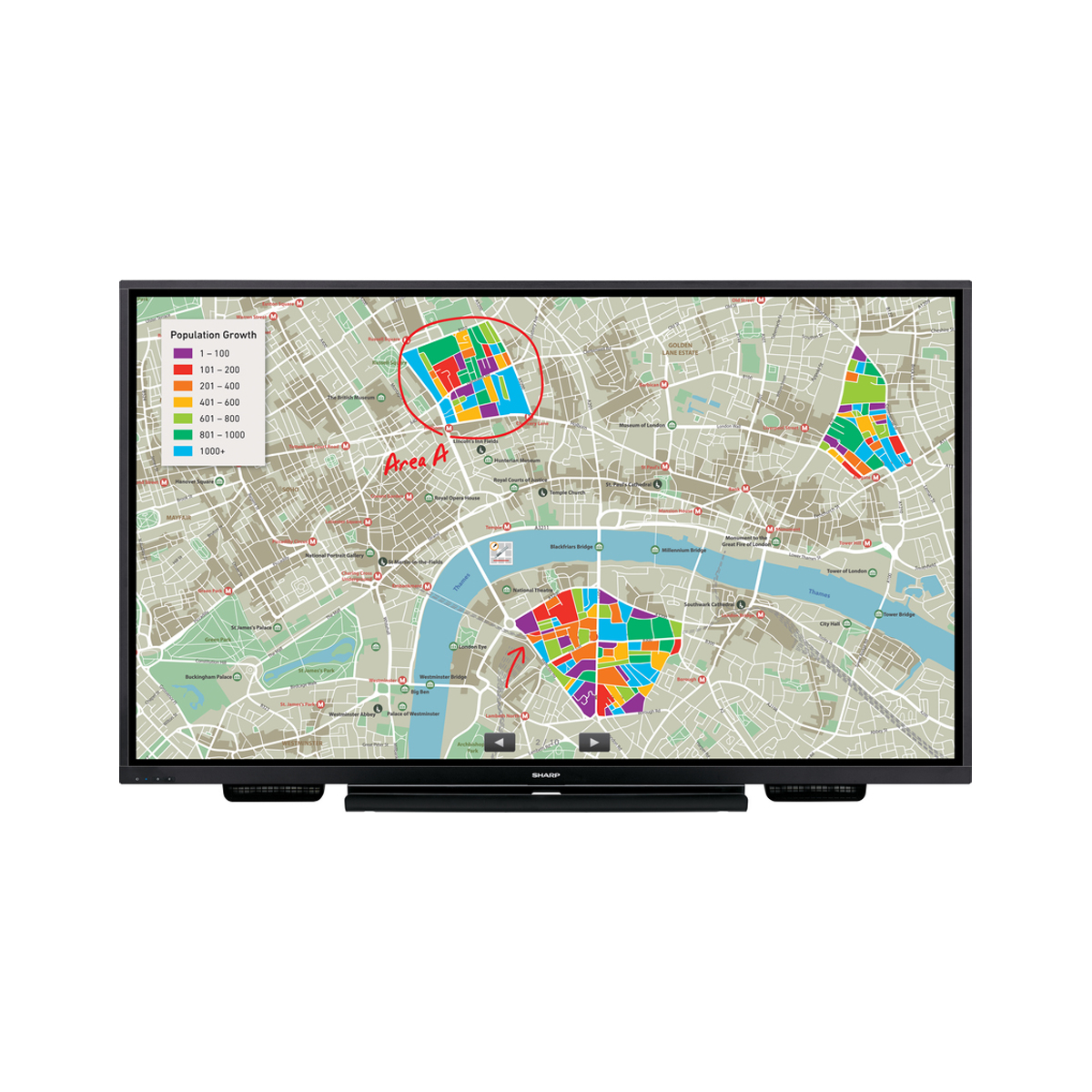 Sharp PN-75TH1 75 Zoll" (190,5cm) LCD-InGlass-Touch-Display 4K UHD, 350 cd/m²