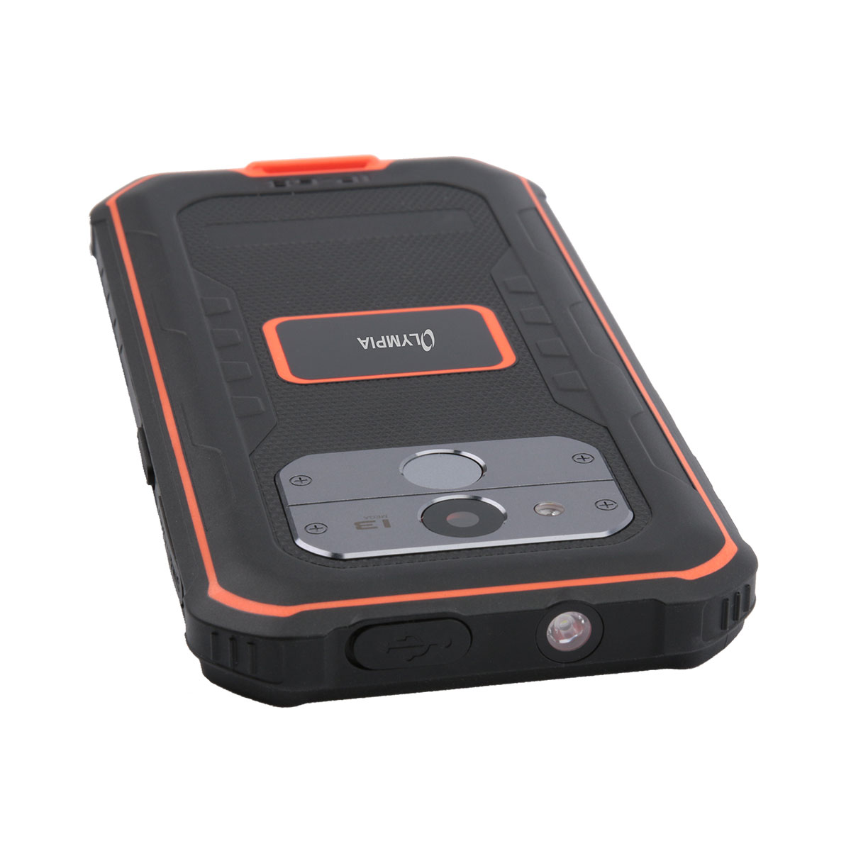 Olympia TREK Outdoor Smartphone schwarz/orange I Großer Akku I GPS/AGPS/GLONASS/BEIDOU I viele Sensoren I Hoher Schutz IP 68 I Dual-SIM