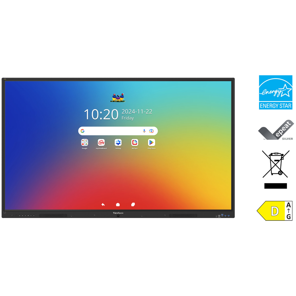 ViewSonic IFP8635-1-1C 86" Display, UHD, Multi Touch 