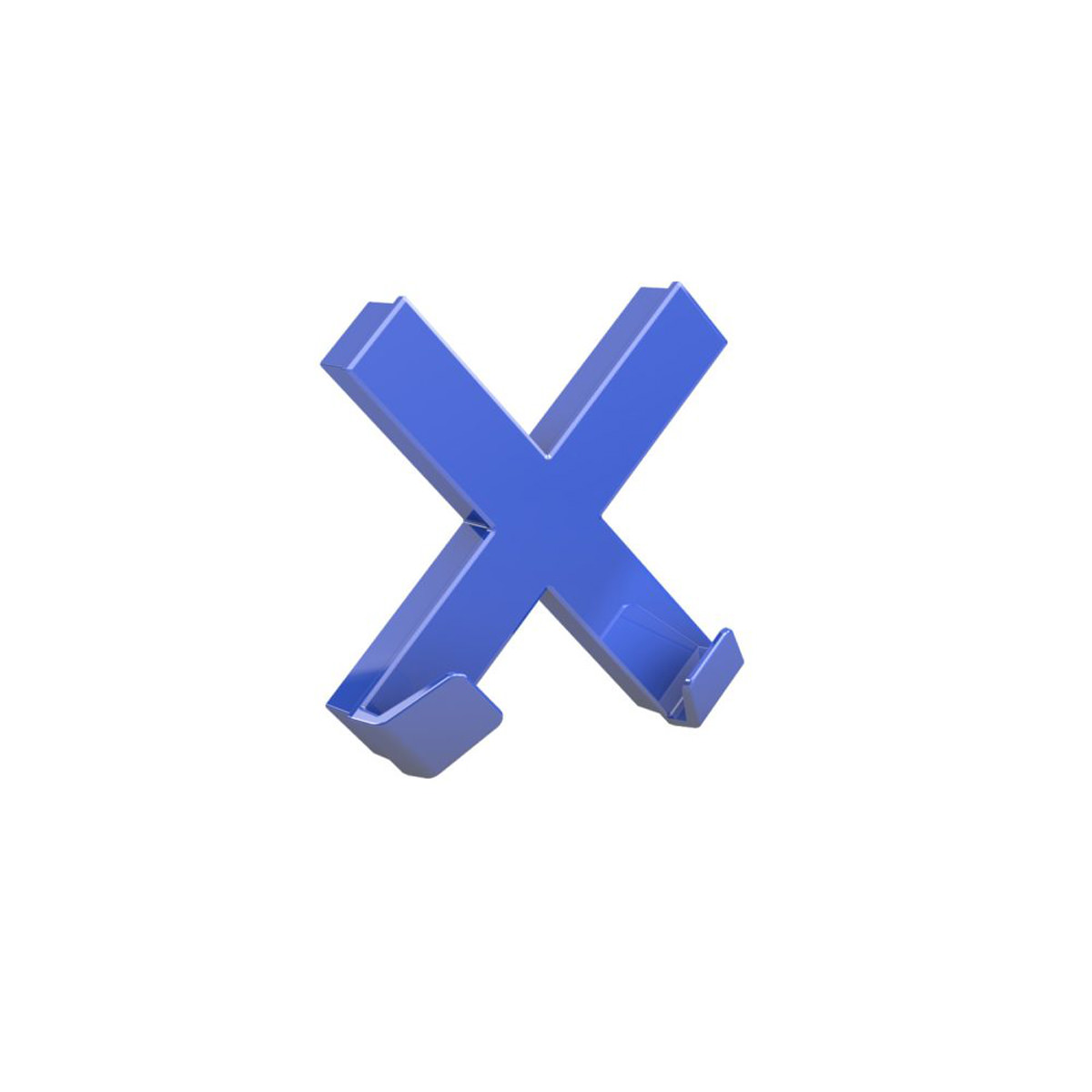 Dahle MEGA Magnet CROSS XL blau, 90 x 90 mm mit 2 Haken 