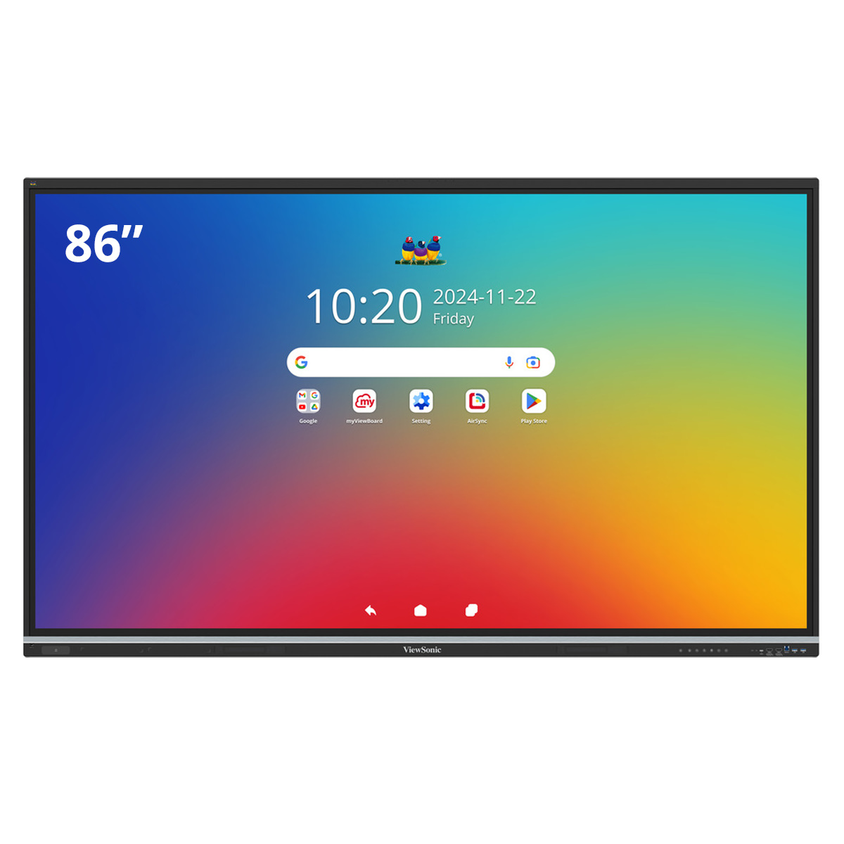 ViewSonic IFP8651-3C 86" Display, Android 14 EDLA, UHD, Multi Touch 
