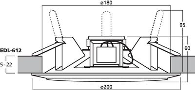 MONACOR EDL-612 ELA-Deckenlautsprecher