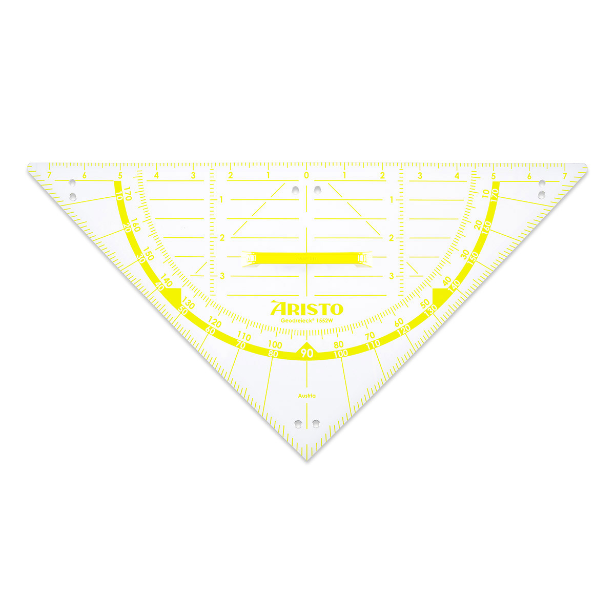 Aristo Wandtafel Geodreieck 80 cm mit Griff, transparenter Kunststoff 