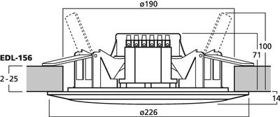 MONACOR EDL-156 Wetterfester ELA-Deckenlautsprecher