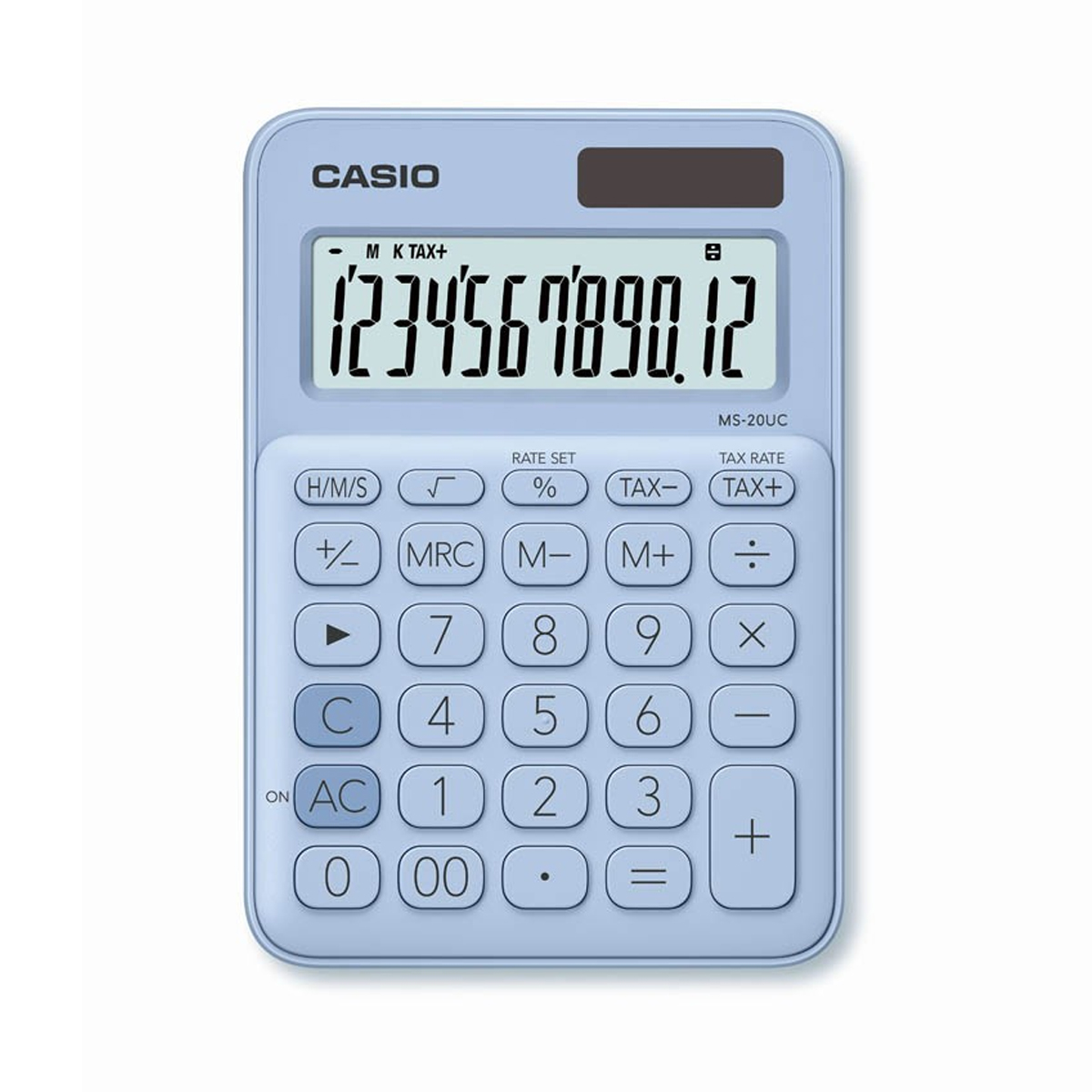 Casio MS-20 UC LB anzeigender Tischrechner hellblau 