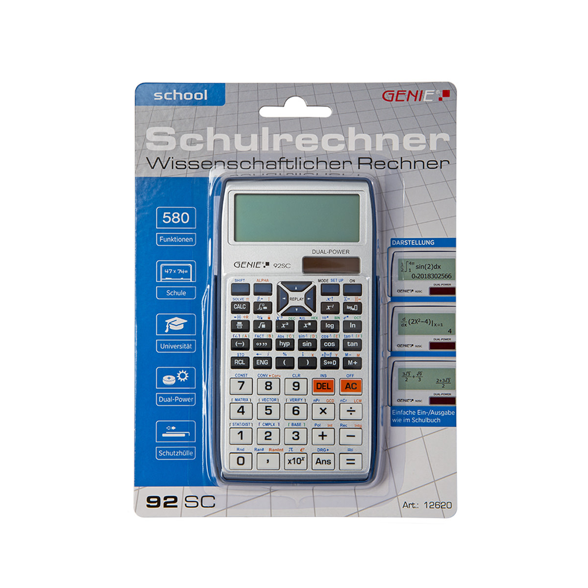 Genie 92 SC Schulrechner silber 