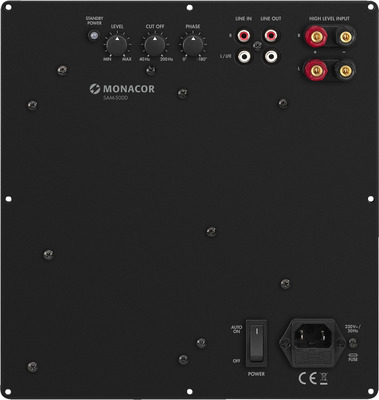 MONACOR SAM-500D Class-D-Subwoofer-Aktiv-Modul, 500 W an 4 O