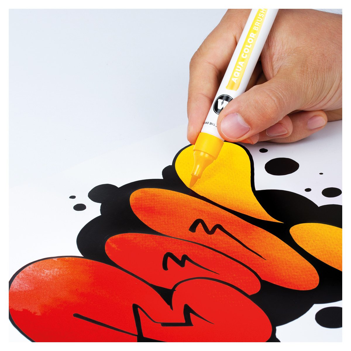 Molotow Marker AQUA COLOR BRUSH 12er Etui, Grey Set, sortiert 