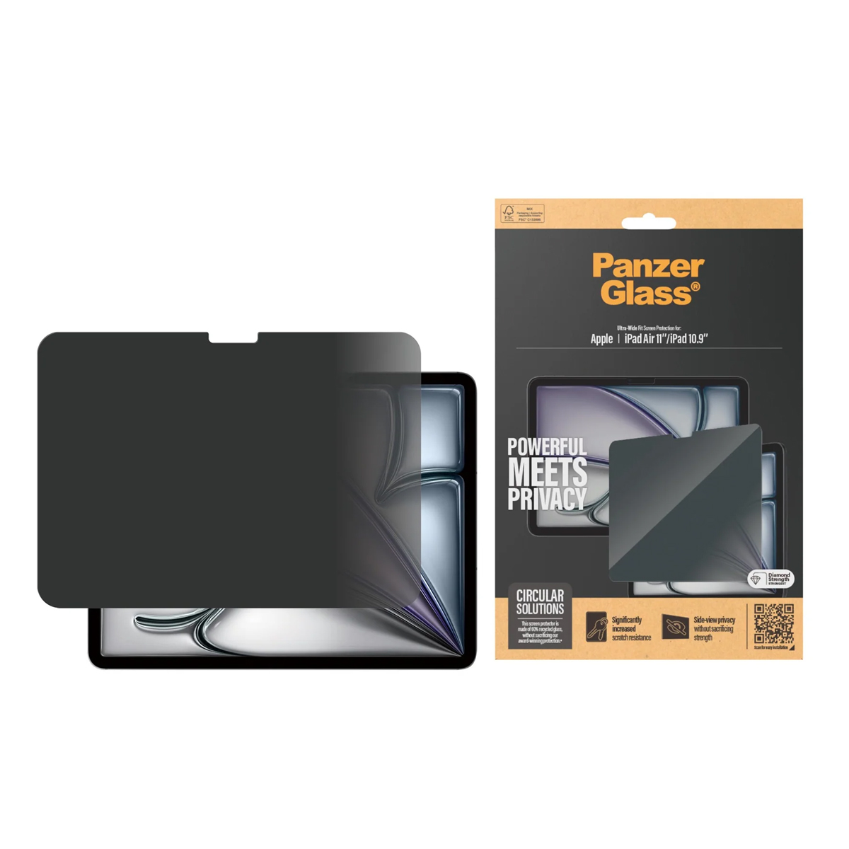 PanzerGlass® Privacy Displayschutz Ultra-Wide Fit für iPad 11'' (2025) / iPad Air 11'' (2024-2025)
