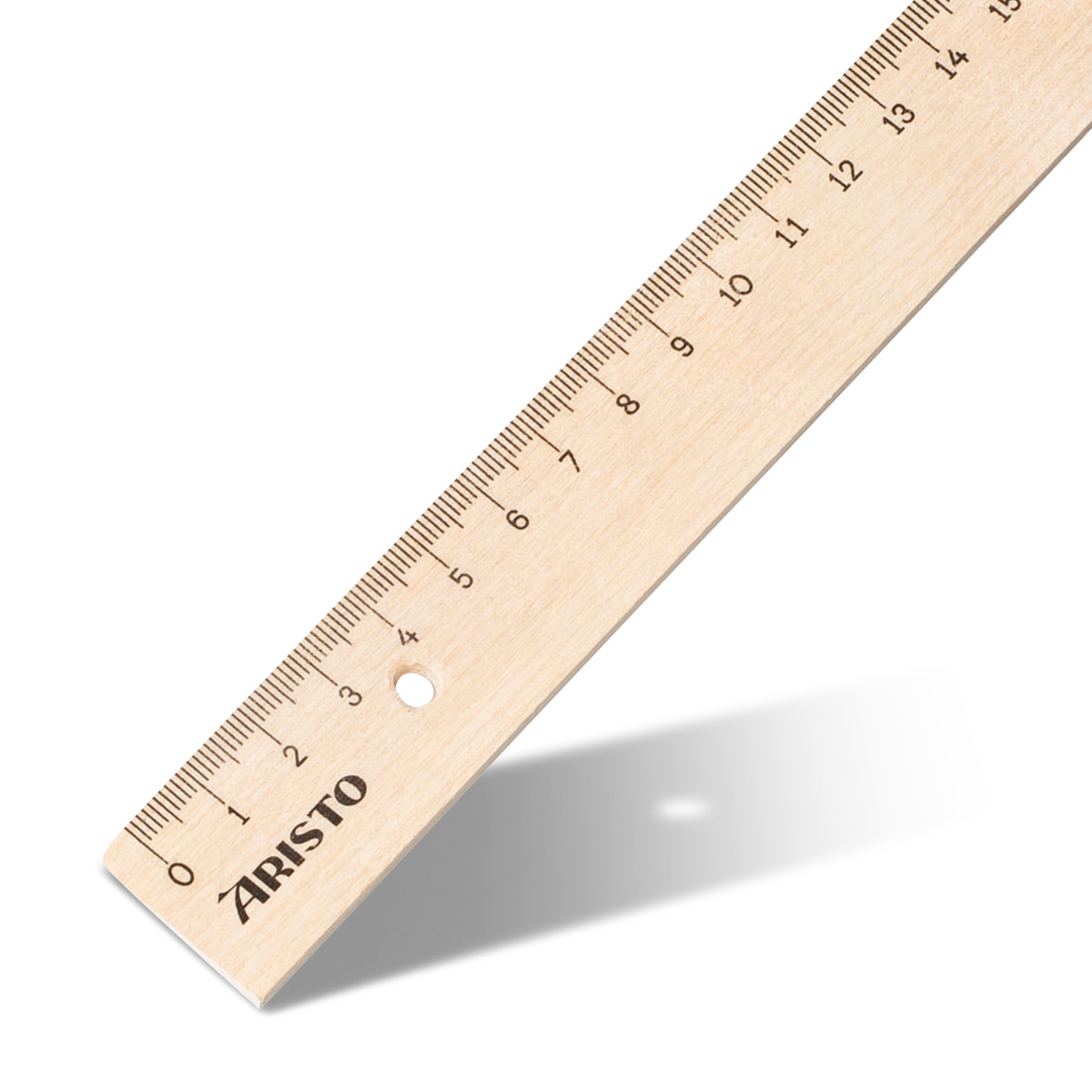 Aristo College Holzlineal 17 cm Birkenholz, Stahlkante, im Blister 