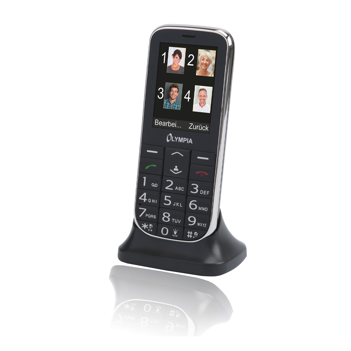 Olympia Joy II Mobiltelefon schwarz, GSM, UKW-Radio, Kamera I HAC I SOS-Taste 